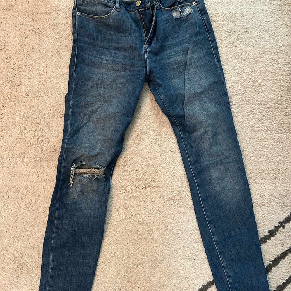 FRAME Distressed Blue Jeans